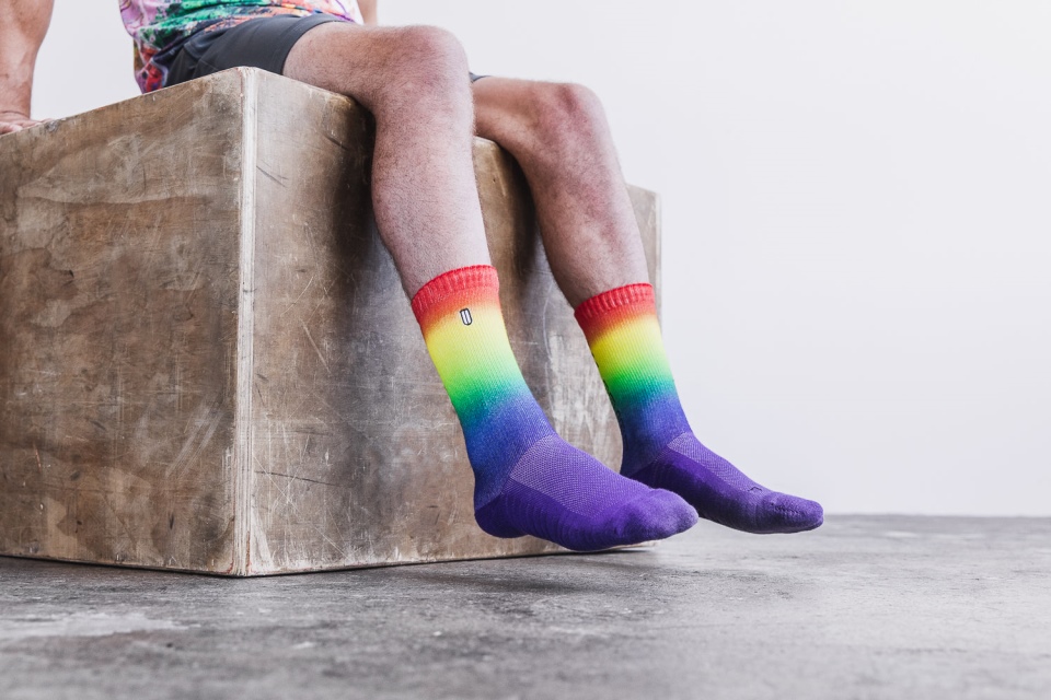 NOBULL Crew Sock (All Pride) Rainbow