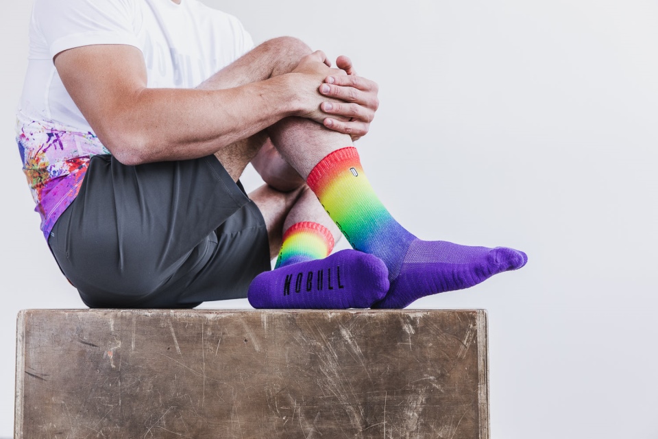 NOBULL Crew Sock (All Pride) Rainbow