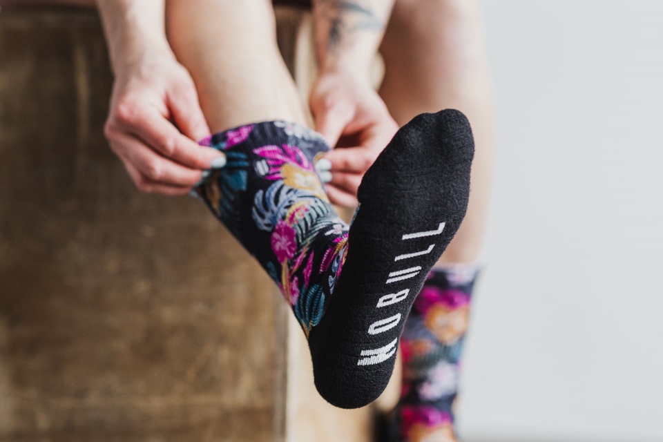 NOBULL Crew Sock (Tropical) Black