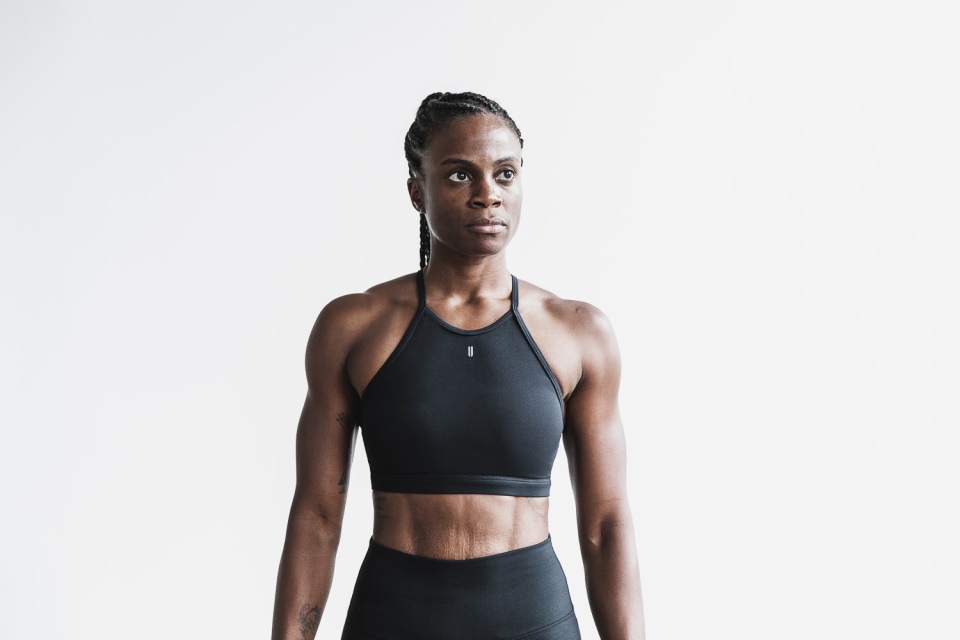 NOBULL Halter Sports Bra (Matte) Black