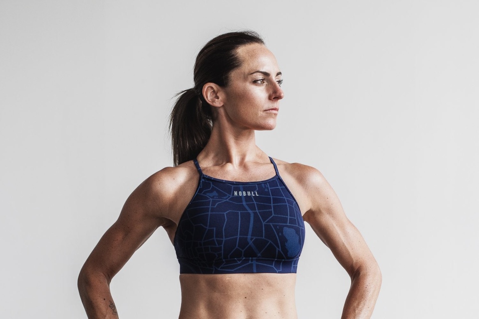 NOBULL High-Neck Sports Bra Deep Navy Madison