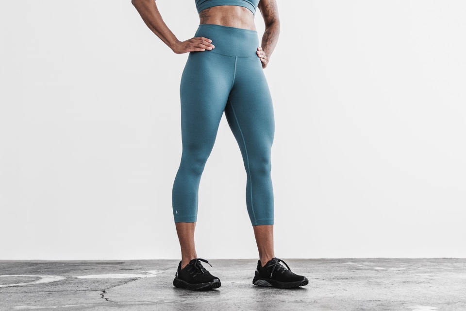 NOBULL High-Rise Crop (Matte) Deep Teal Matte