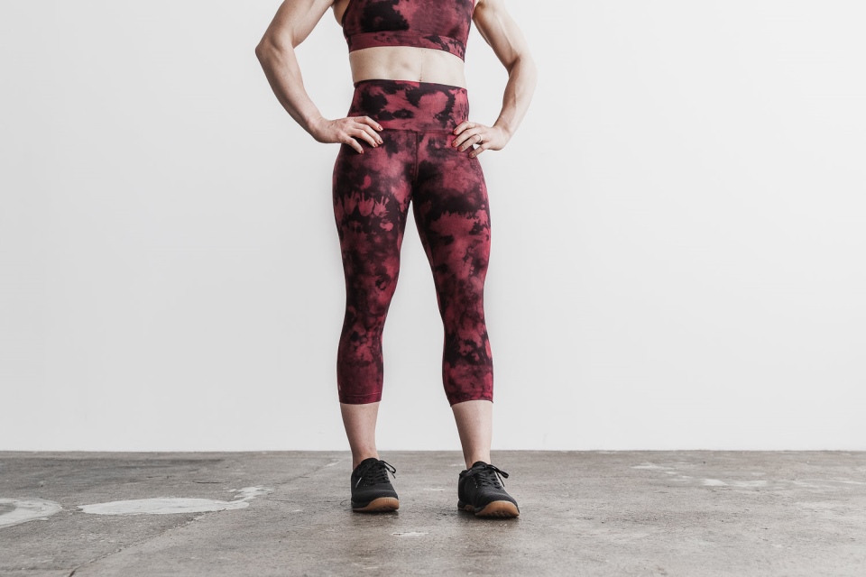 NOBULL High-Rise Crop (Tie-Dye) Lava