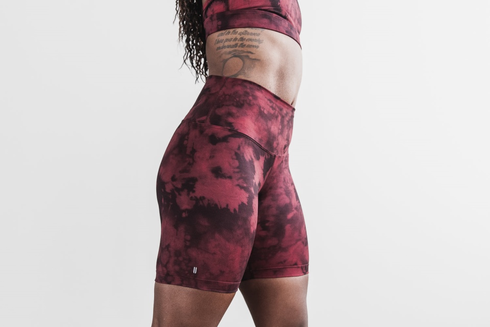 NOBULL High-Rise Short 6" (Tie-Dye) Lava