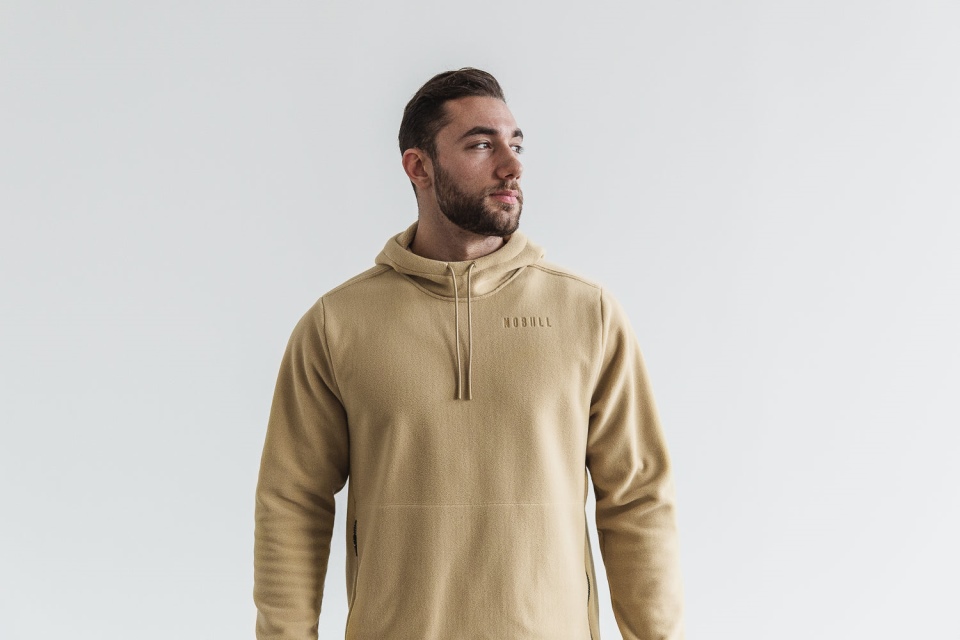 NOBULL Men's Arctic Pullover Hoodie Beige