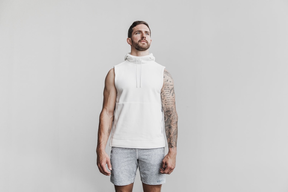 NOBULL Men's Arctic Sleeveless Pullover White