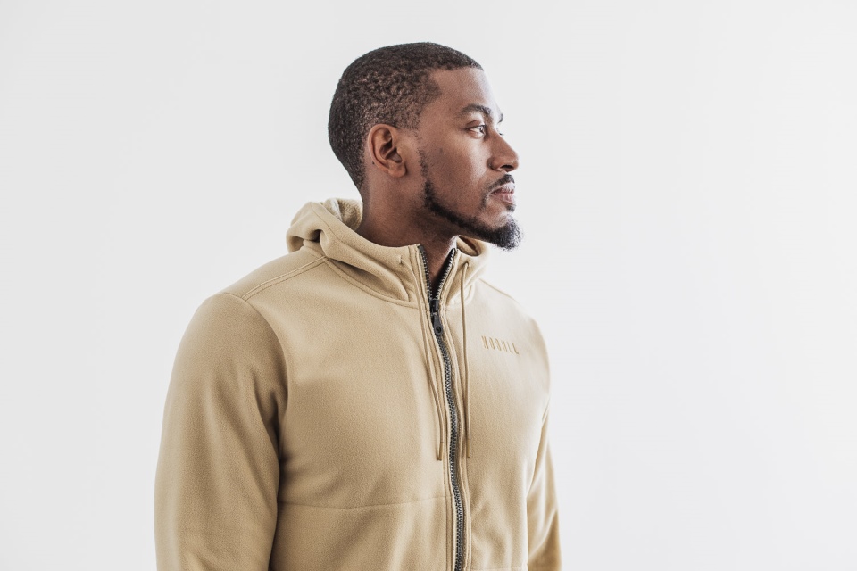 NOBULL Men's Arctic Zip-Up Jacket Beige