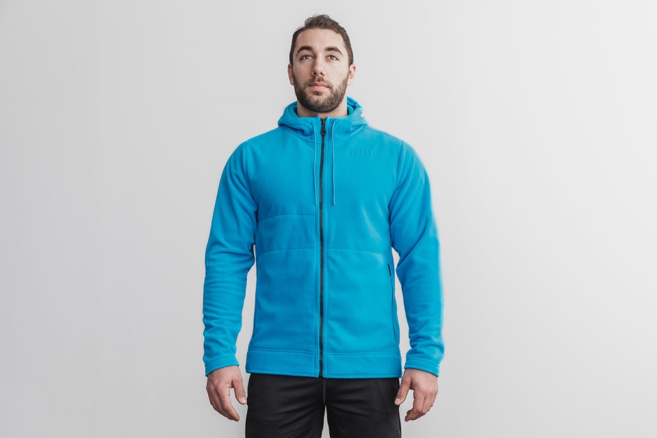 NOBULL Men's Arctic Zip-Up Jacket (Neon) Blue