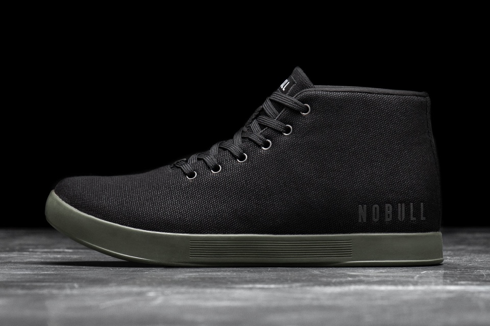 NOBULL Men's Canvas Mid Trainer Black Ivy