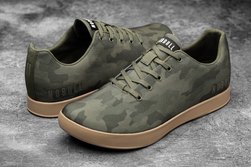 NOBULL Men's Canvas Trainer Dark Forest Camo