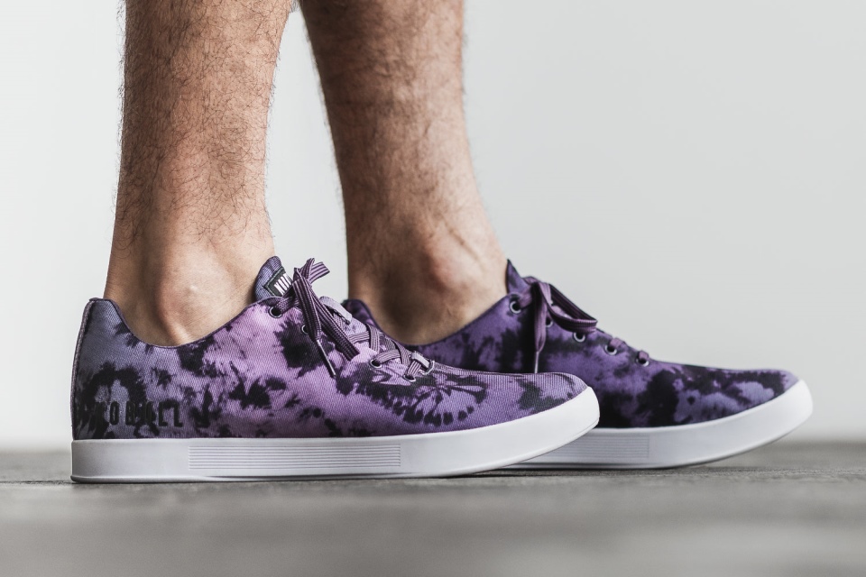 NOBULL Men's Canvas Trainer Dark Wisteria Tie-Dye