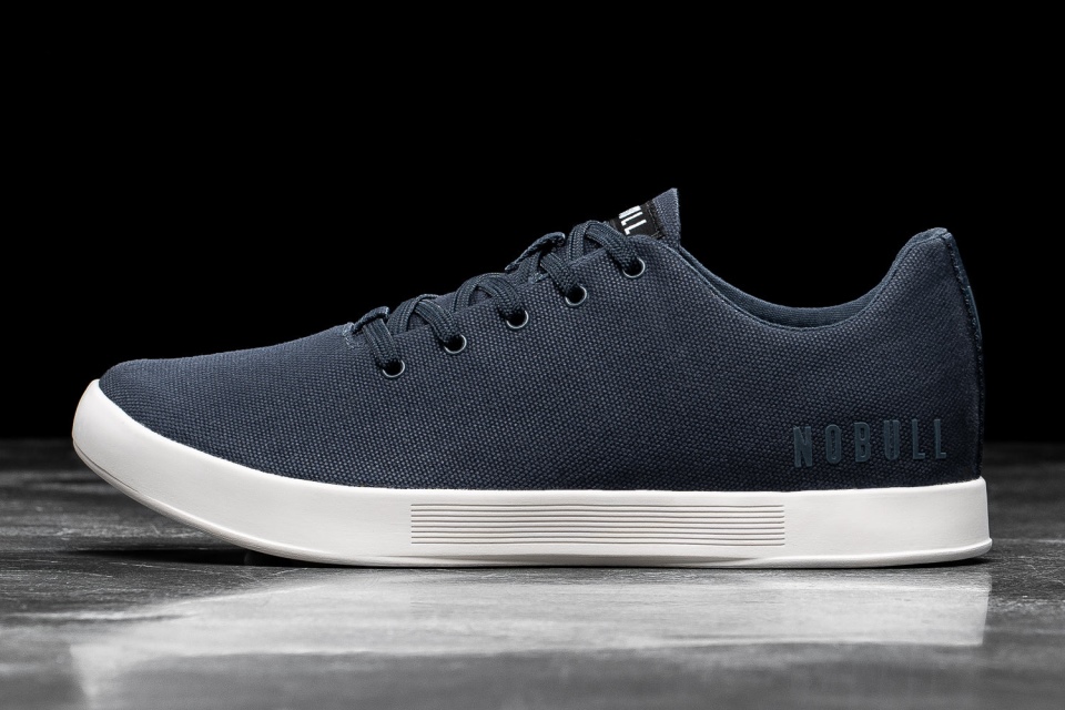 NOBULL Men's Canvas Trainer Navy Ivory