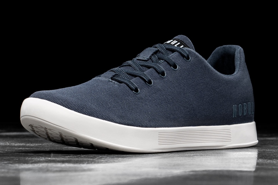 NOBULL Men's Canvas Trainer Navy Ivory