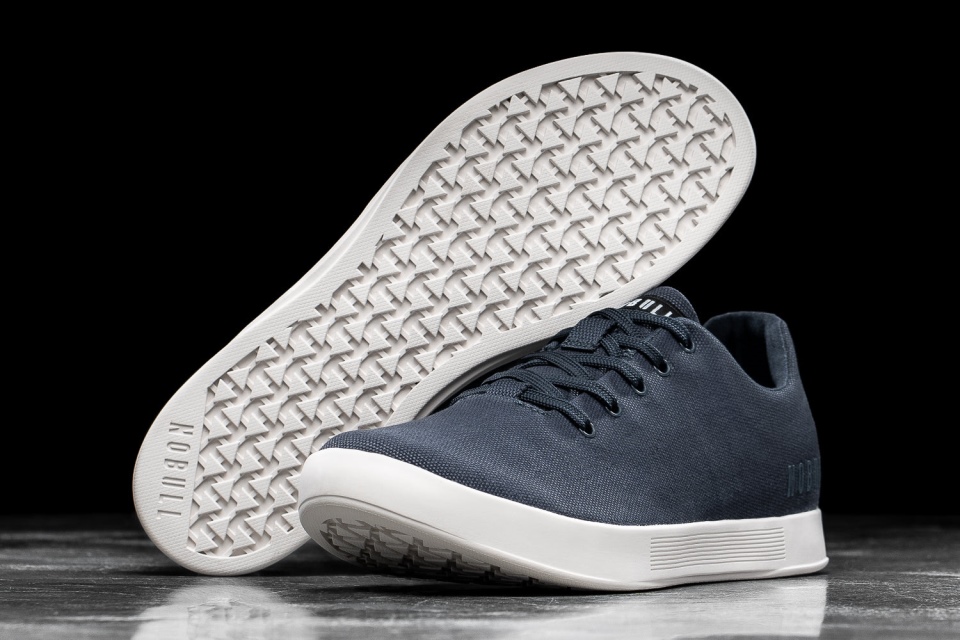 NOBULL Men's Canvas Trainer Navy Ivory