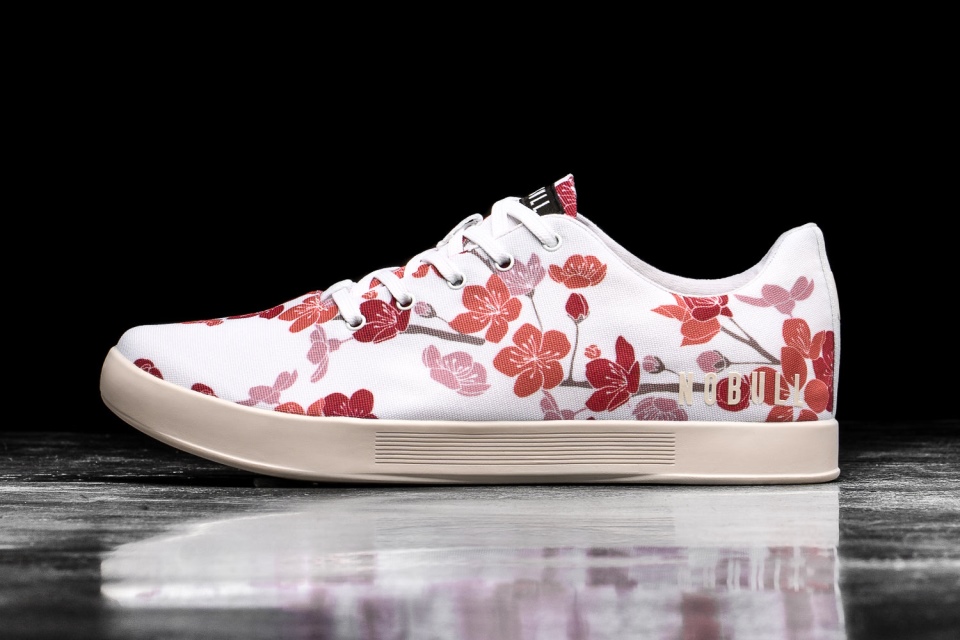 NOBULL Men's Canvas Trainer White Cherry Blossom