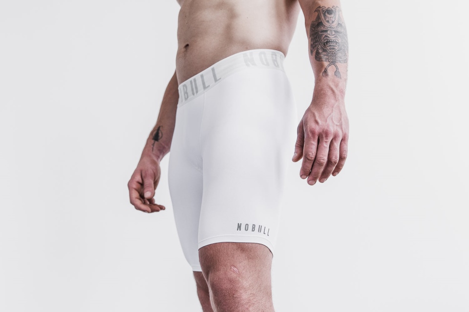 NOBULL Men's Compression Short 9" White