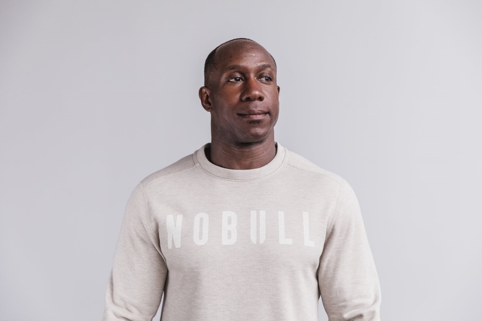 NOBULL Men's Crew Sweatshirt Oatmeal