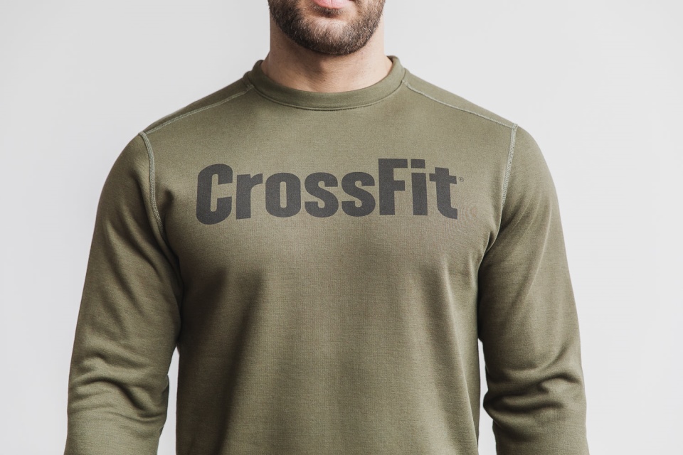 NOBULL Men's Crossfit Crew Sweatshirt Army