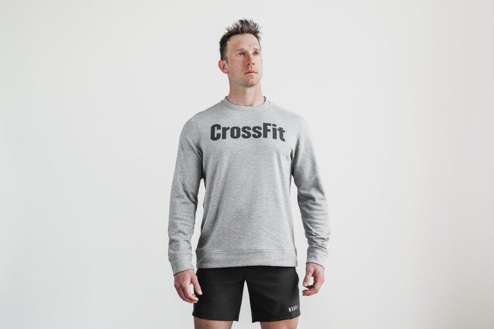 NOBULL Men's Crossfit Crew Sweatshirt Grey