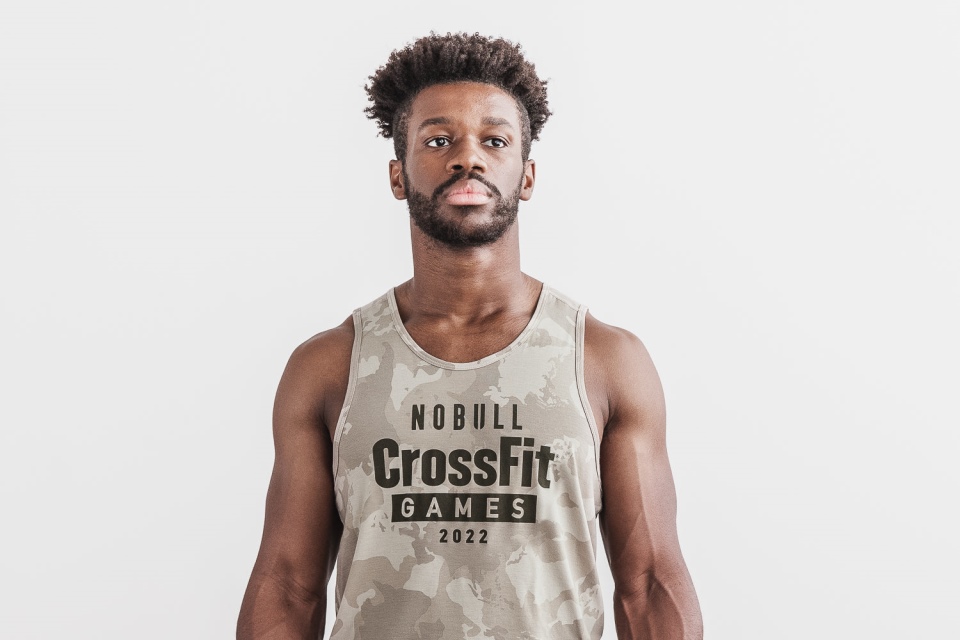 NOBULL Men's Crossfit Games 2022 Tank Taupe