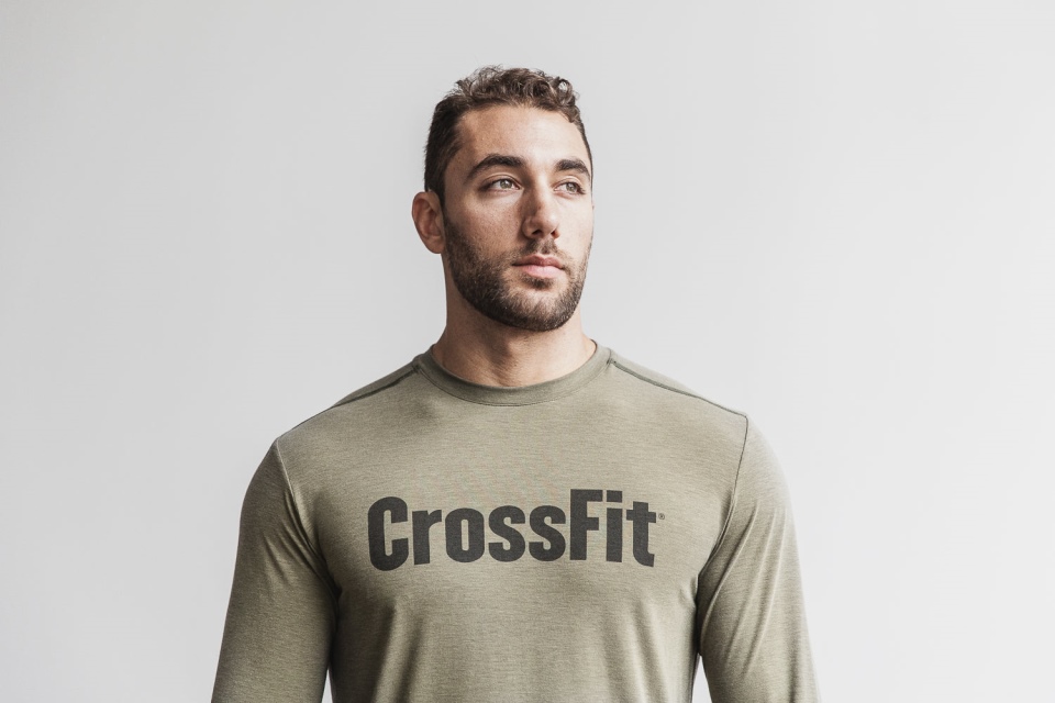 NOBULL Men's Crossfit Long Sleeve Tee Army