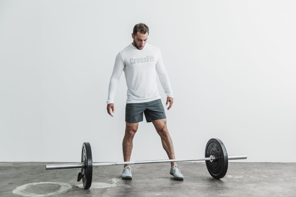 NOBULL Men's Crossfit Long Sleeve Tee White