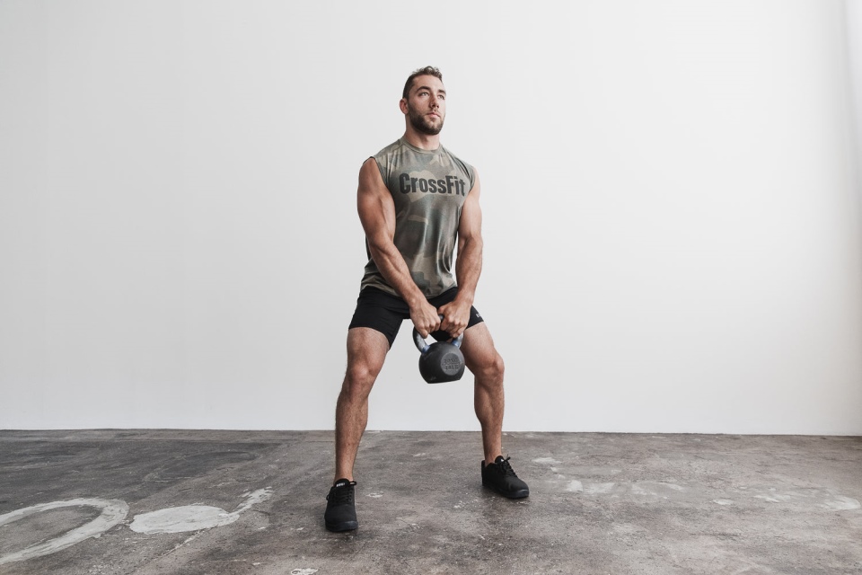 NOBULL Men's Crossfit Sleeveless Tee (Camo) Army