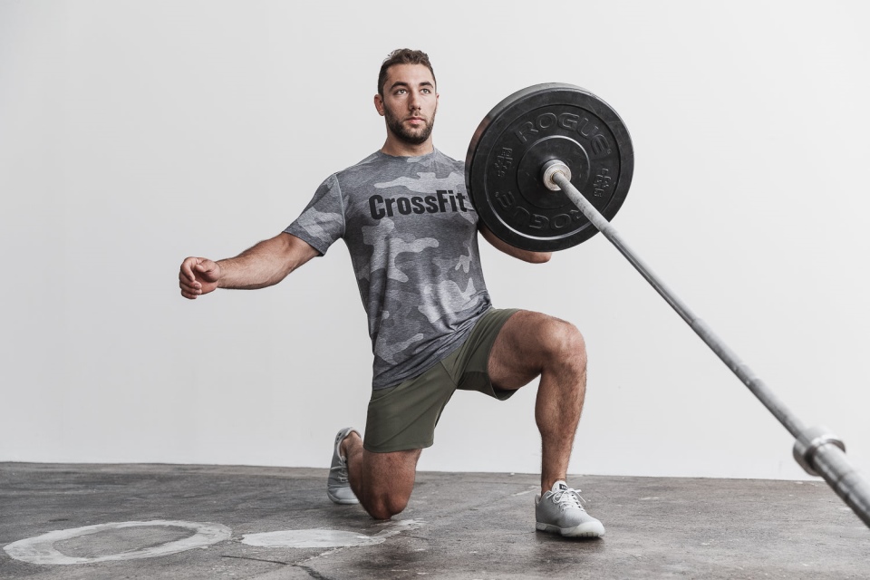 NOBULL Men's Crossfit Tee (Camo) Grey