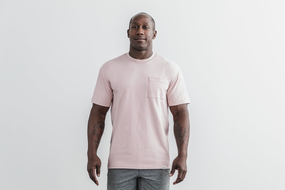 NOBULL Men's Heavyweight Pocket Tee Dusty