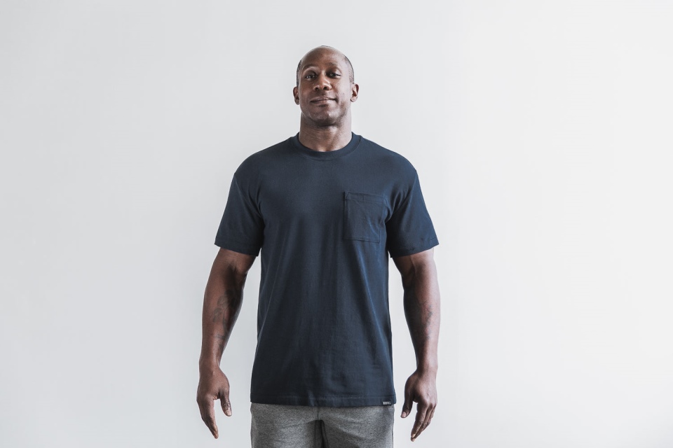 NOBULL Men's Heavyweight Pocket Tee Ink