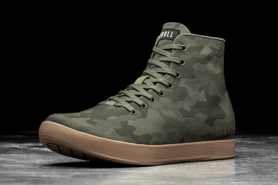 NOBULL Men's High-Top Canvas Trainer Dark Forest Camo