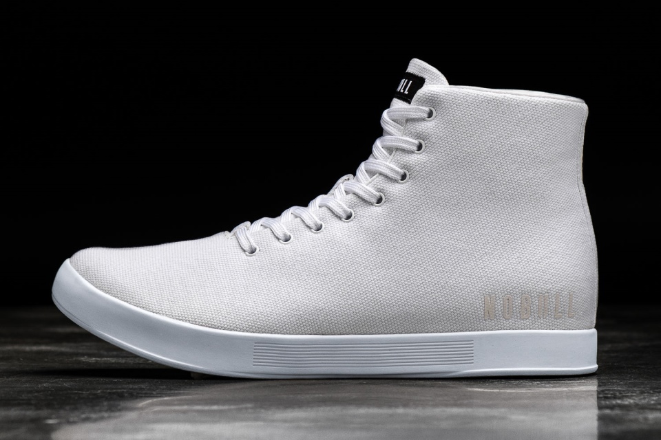 NOBULL Men's High-Top Canvas Trainer White