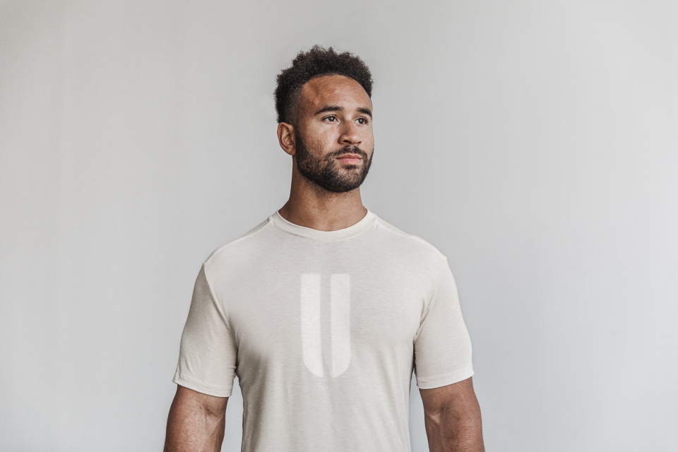 NOBULL Men's Horns Tee Oatmeal