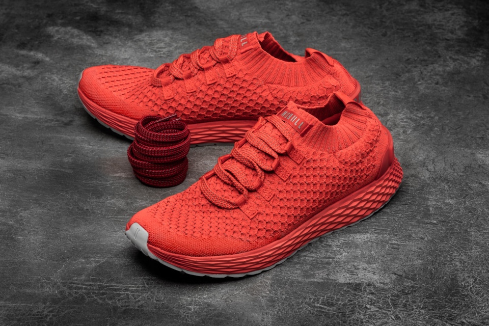 NOBULL Men's Knit Runner Bright Red Reflective