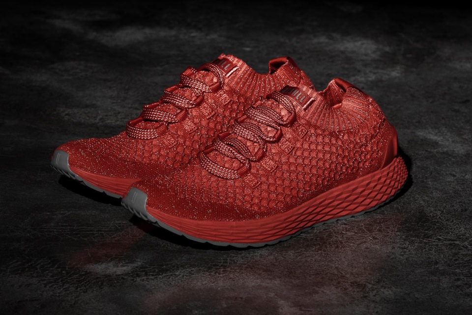 NOBULL Men's Knit Runner Bright Red Reflective