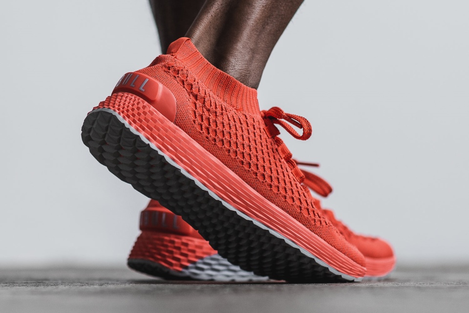 NOBULL Men's Knit Runner Bright Red Reflective