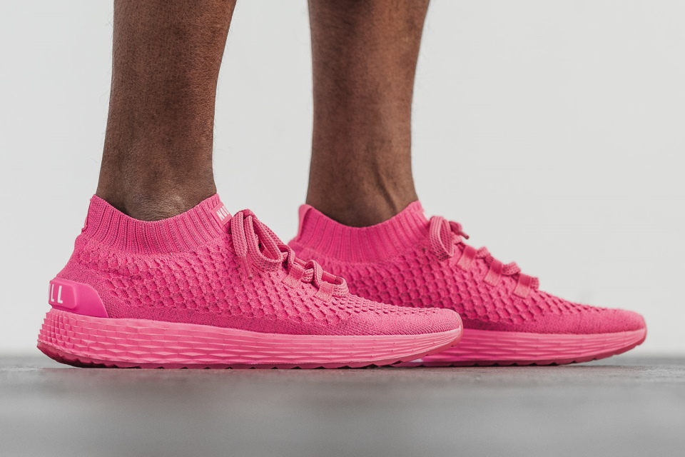 NOBULL Men's Knit Runner Neon Pink Reflective