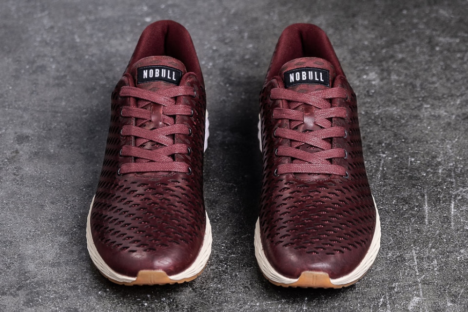 NOBULL Men's Leather Runner Burgundy