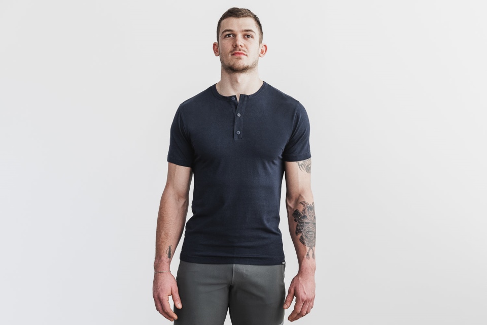 NOBULL Men's Lightweight Henley Tee Ink