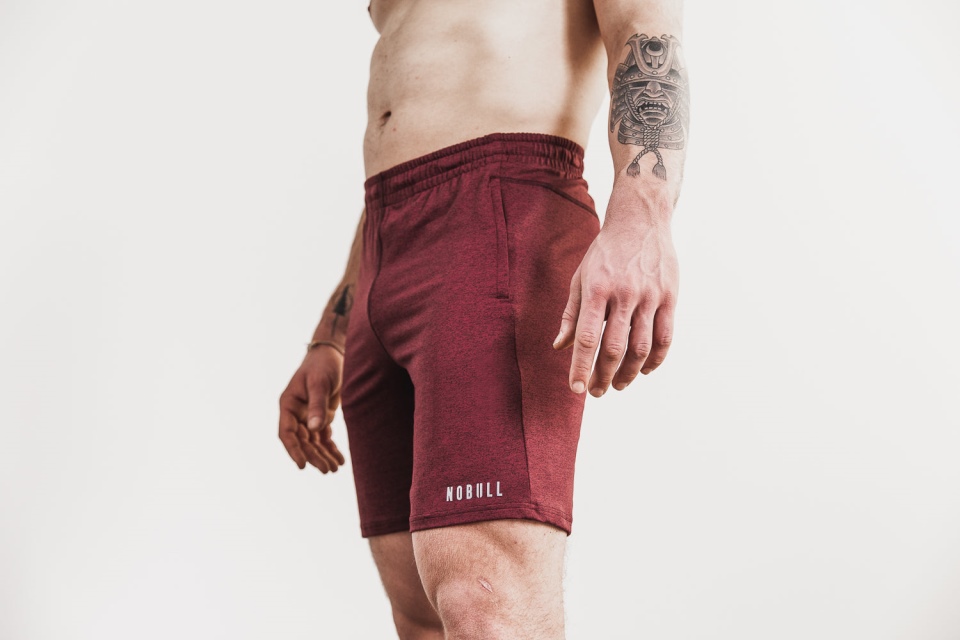 NOBULL Men's Lightweight Knit Short 9" Wine