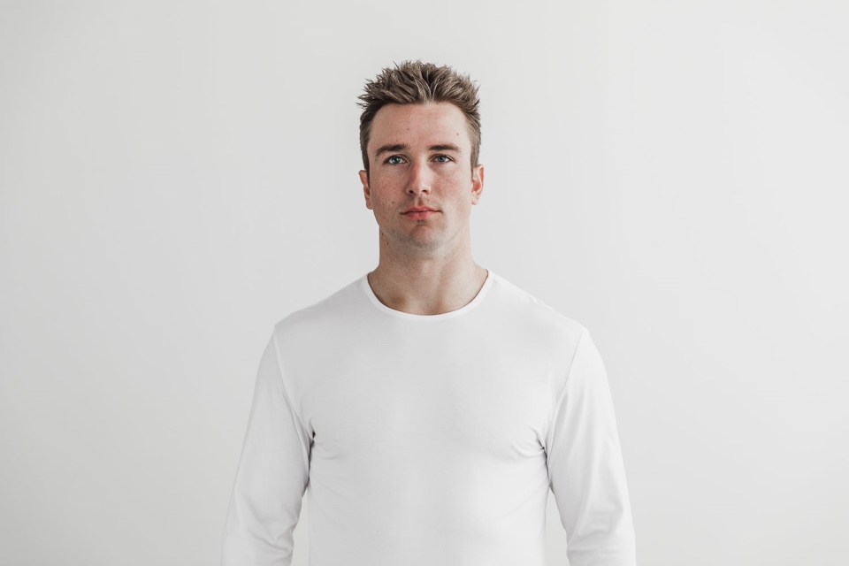 NOBULL Men's Lightweight Long Sleeve Tee White