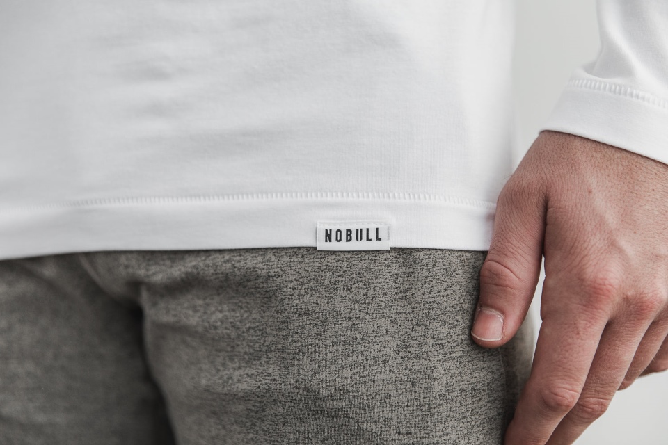 NOBULL Men's Lightweight Long Sleeve Tee White