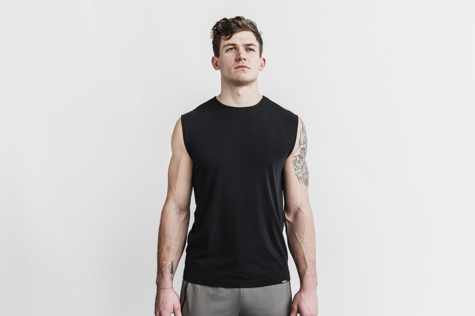 NOBULL Men's Lightweight Sleeveless Tee Black