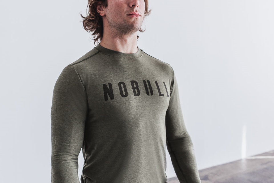 NOBULL Men's Long Sleeve Tee Army