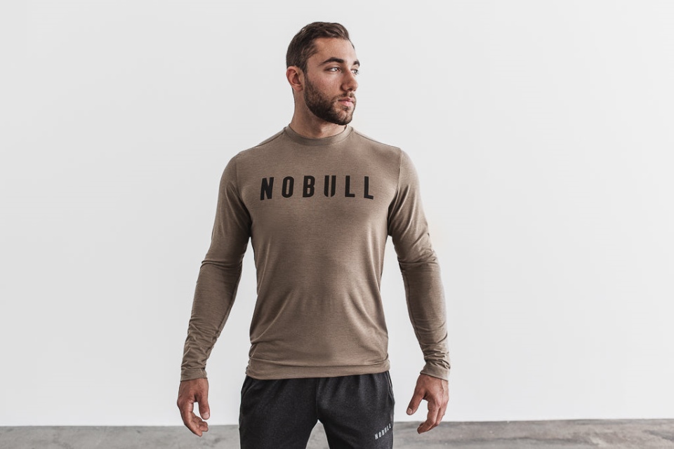 NOBULL Men's Long Sleeve Tee Rock