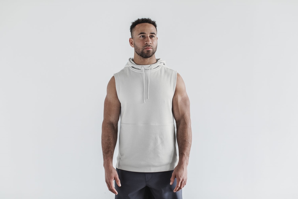 NOBULL Men's Microplush Sleeveless Hoodie Frost