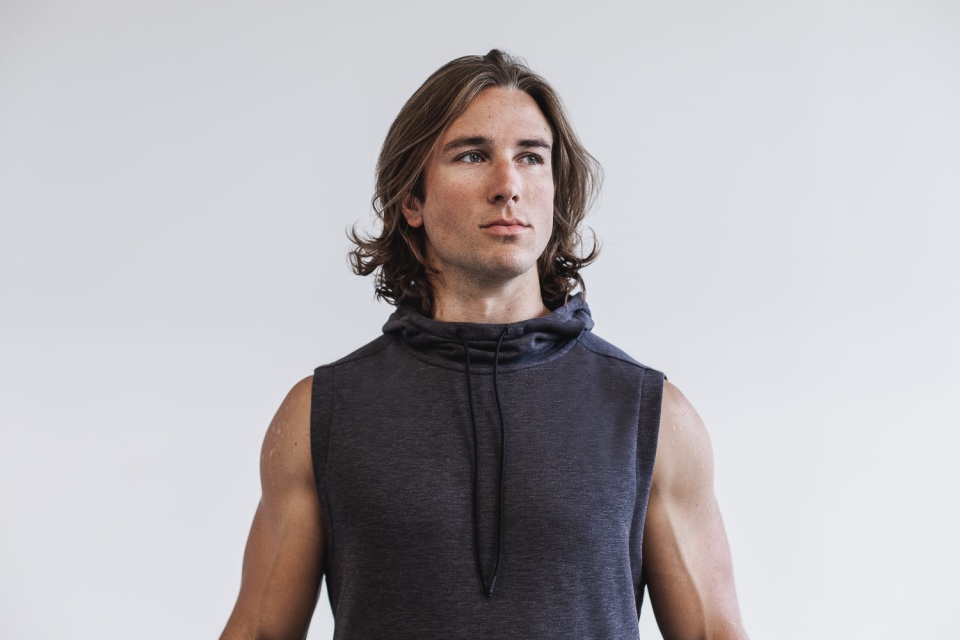 NOBULL Men's Microplush Sleeveless Hoodie Nightfall