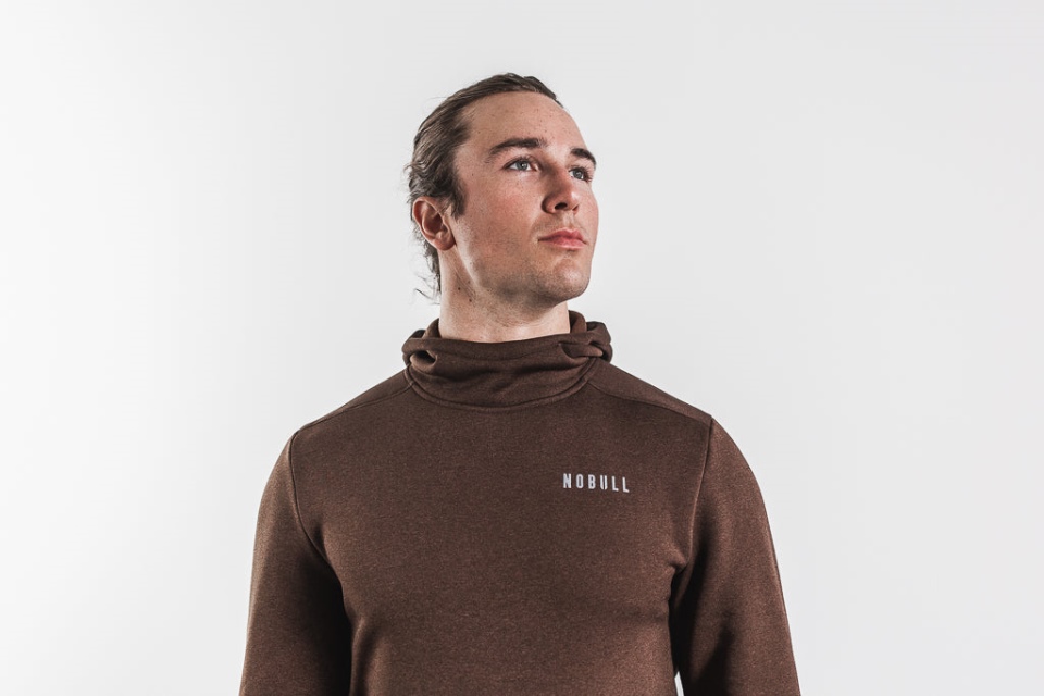 NOBULL Men's Performance Pullover Hoodie Mocha