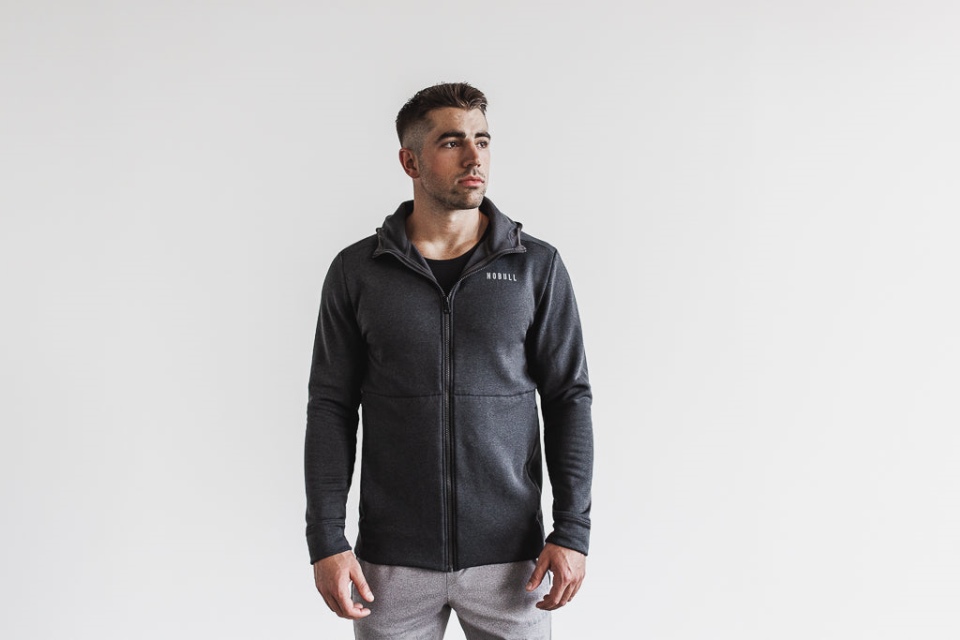 NOBULL Men's Performance Zip-Up Hoodie Graphite