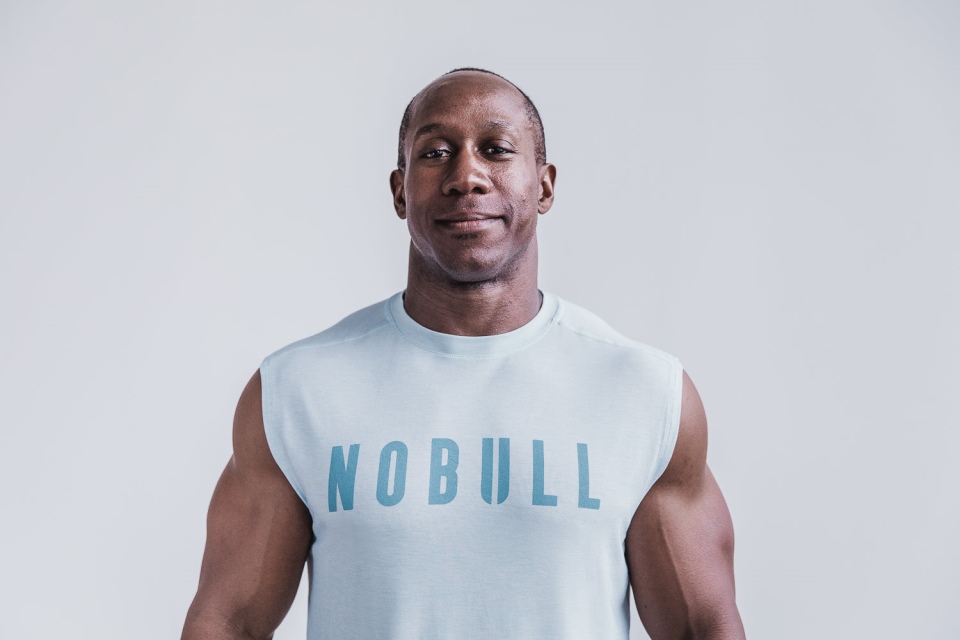 NOBULL Men's Sleeveless Tee (Seasonal Colors) Ice